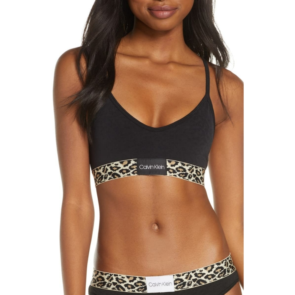 NWT CALVIN KLEIN Animal Unlined Bralette